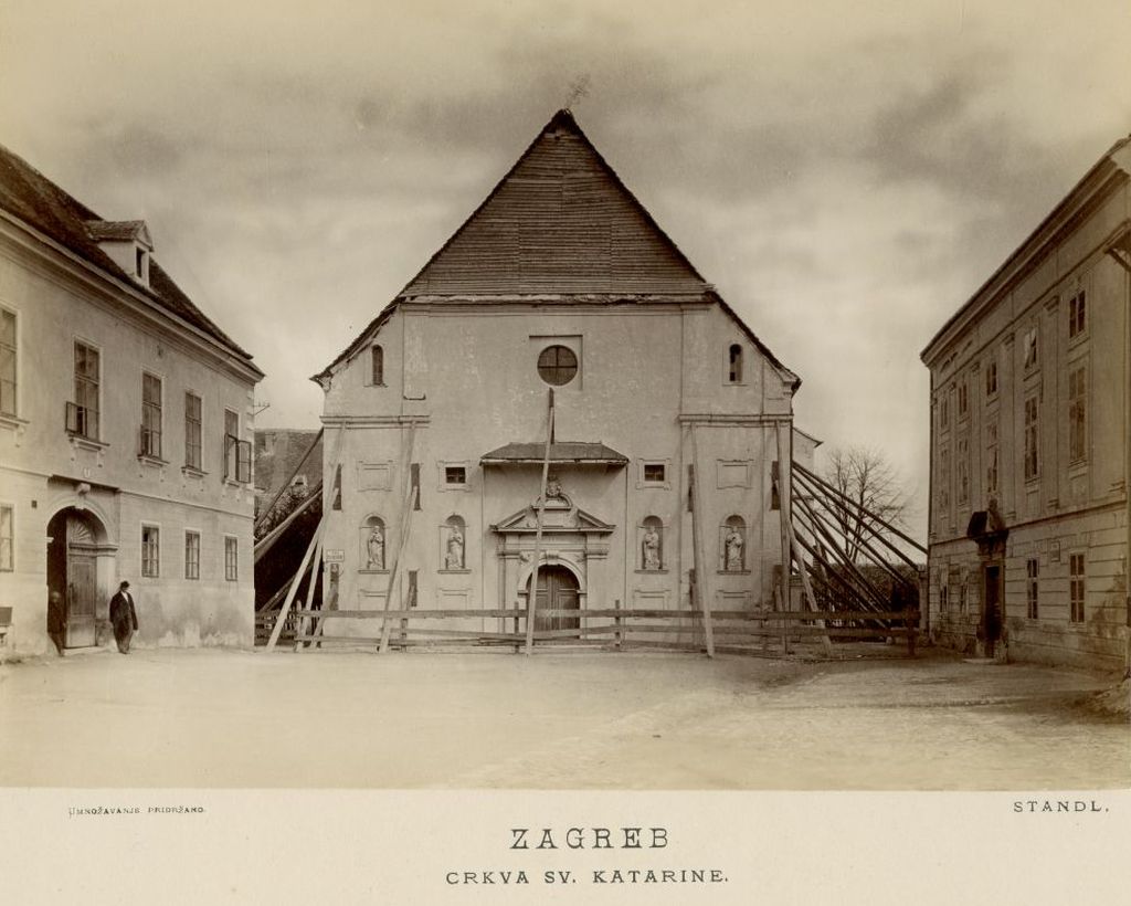 Crkva sv. Katarine nakon potresa 1880. godine (Foto Ivan Standl)